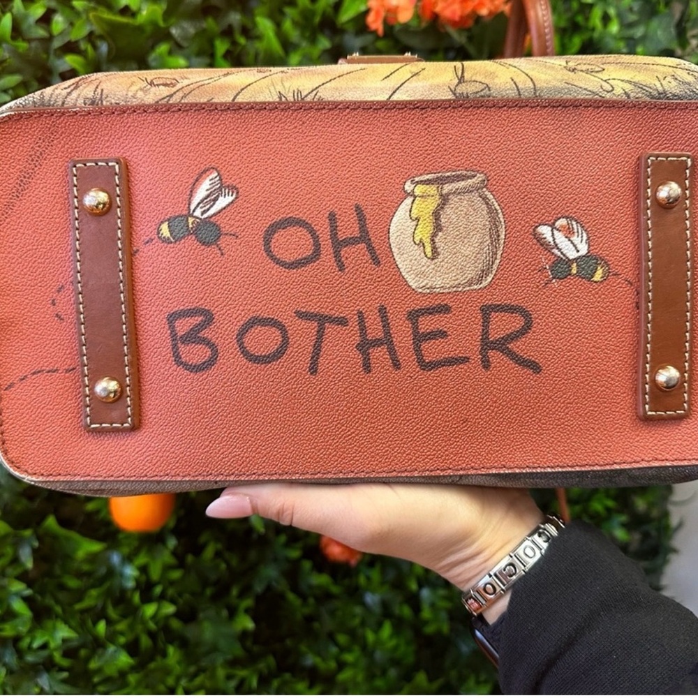 Vintage Bag with Blue and Brown Accents